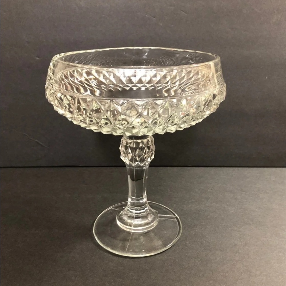 Vintage Crystal pedestal dish